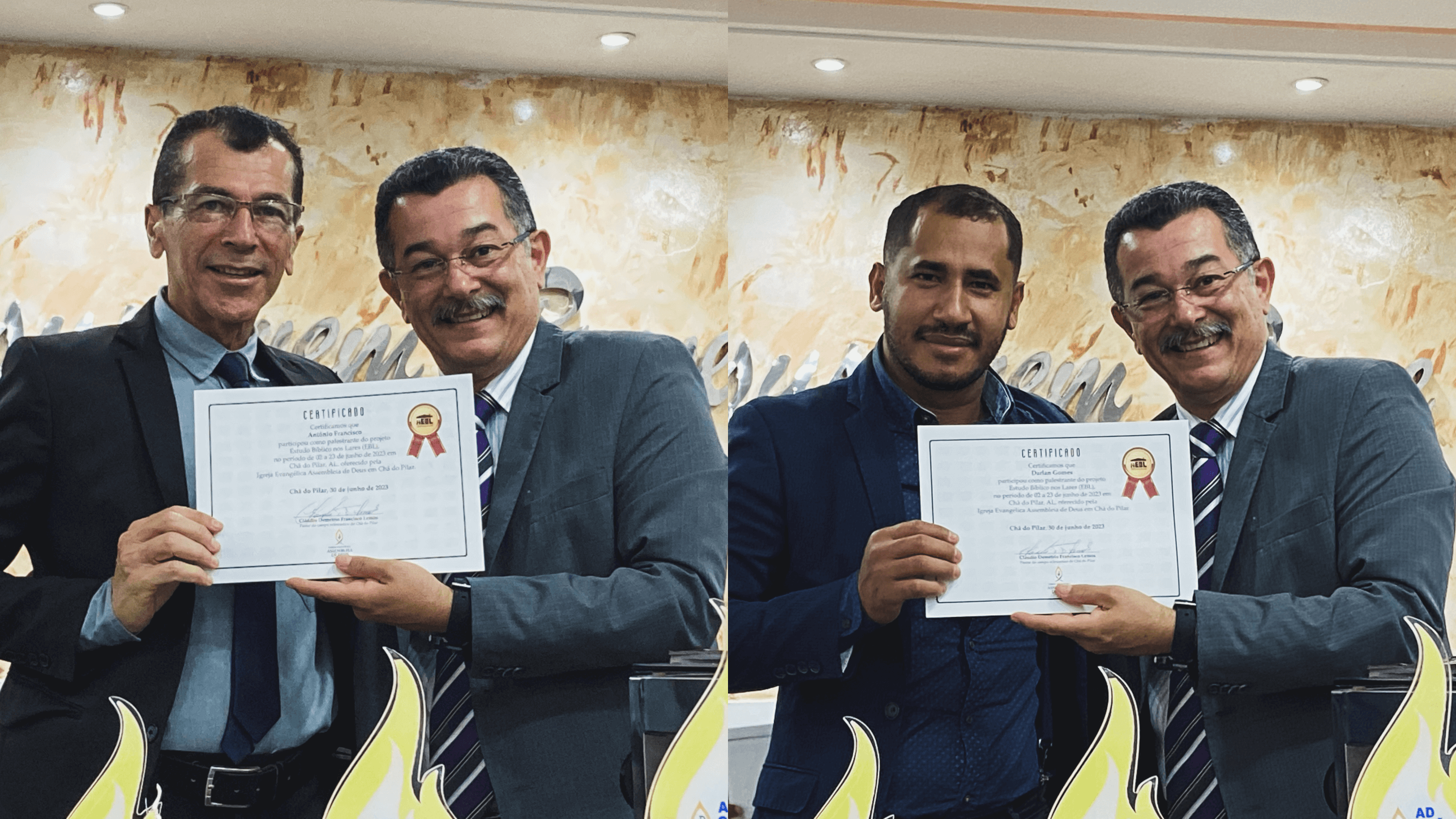 Professores recebem certificado de participação no EBL.