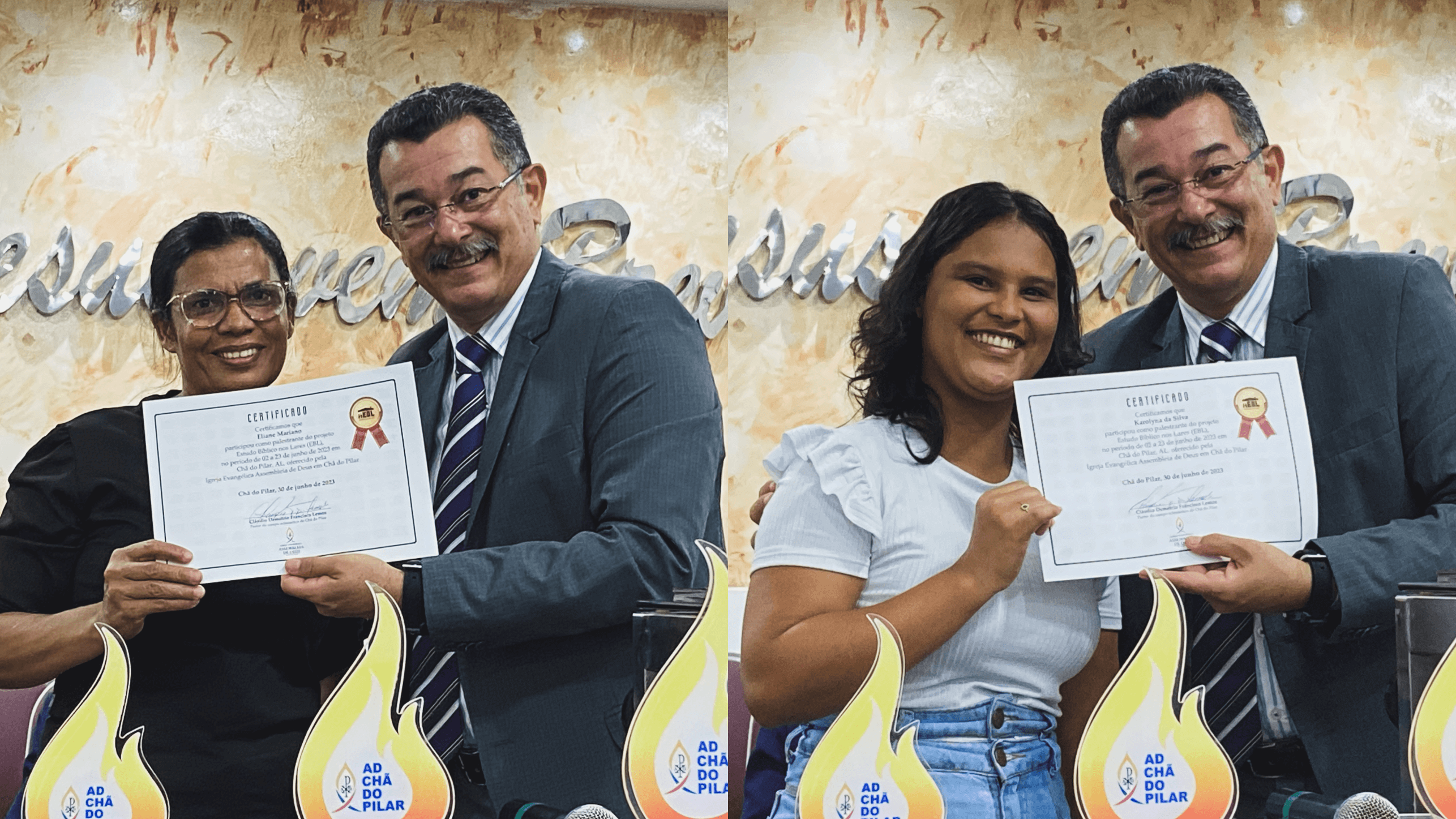 Professores recebem certificado de participação no EBL.