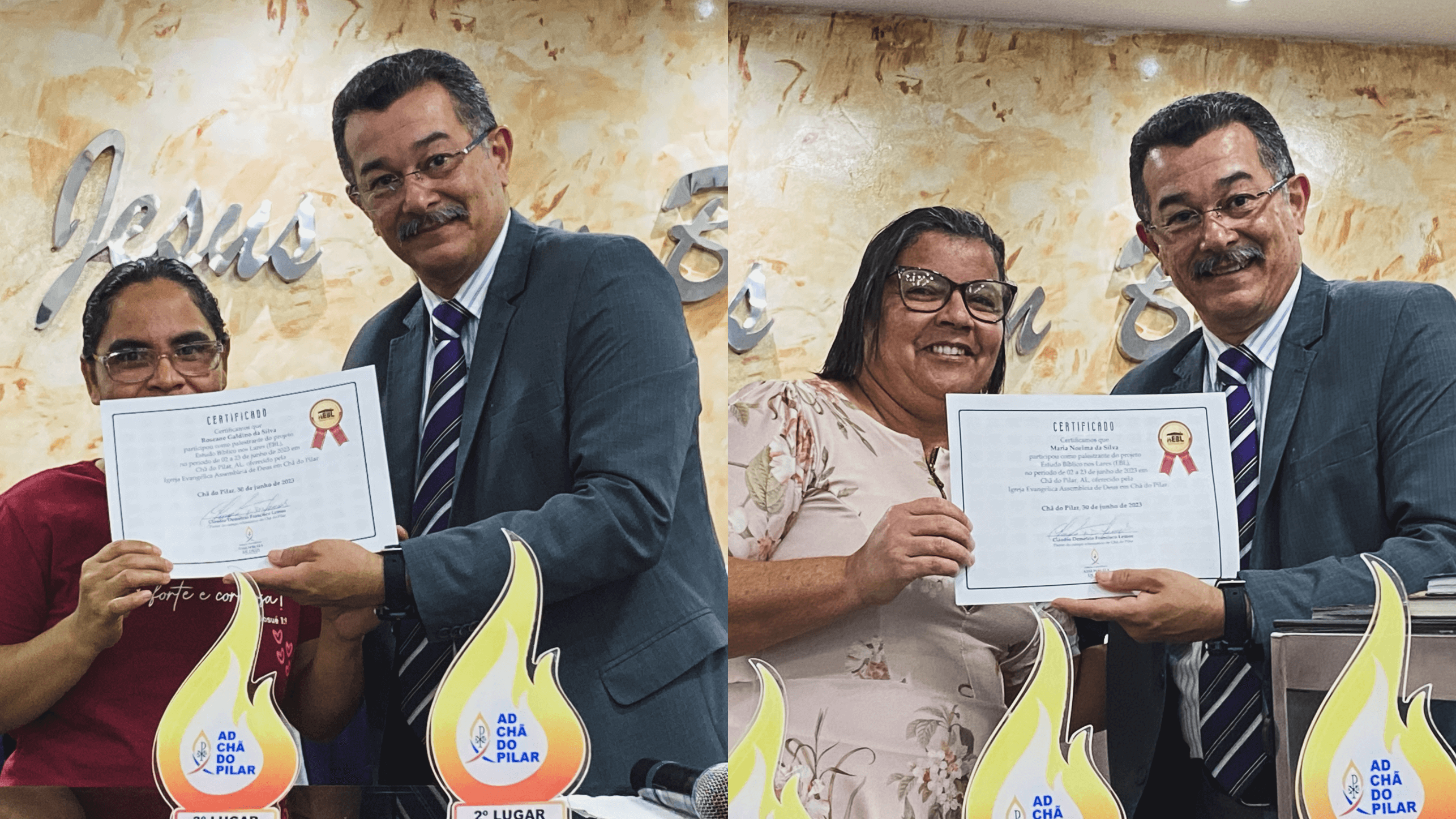 Professores recebem certificado de participação no EBL.