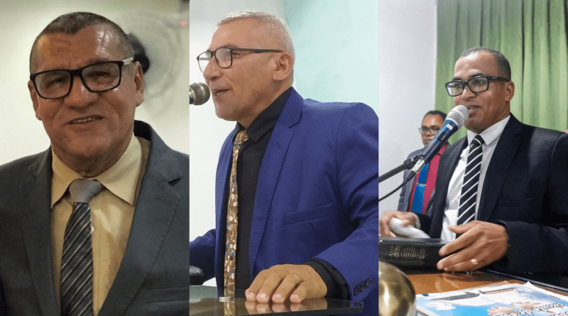 Congregações Manguaba, Mangabeira e Cruzeiro recebem novos dirigentes – Imagem: Thaynara Byanka; Marcos Gabriel; Jonas Seraffim/Mídia AD Chã do Pilar