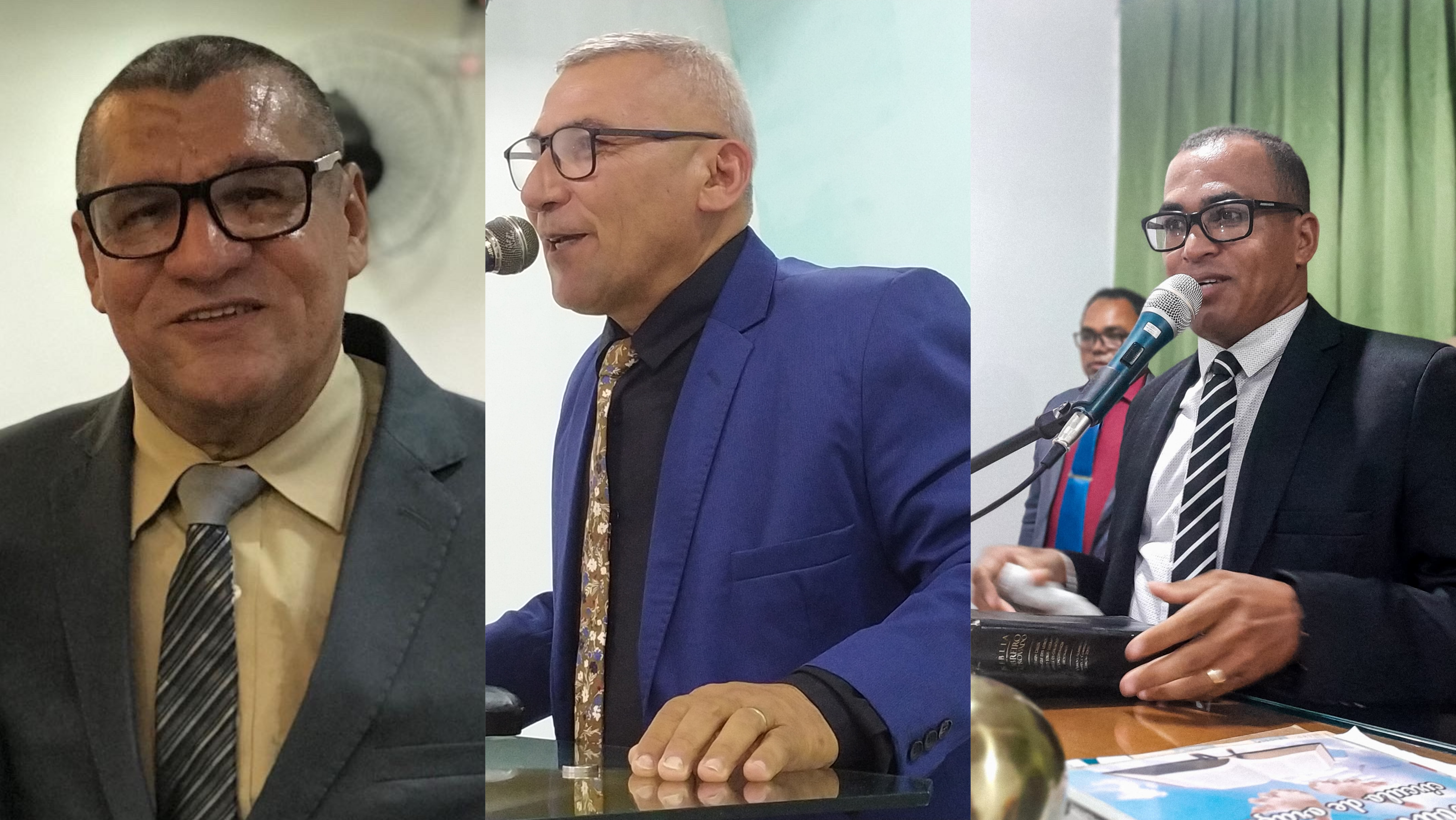 Congregações Manguaba, Mangabeira e Cruzeiro recebem novos dirigentes – Imagem: Thaynara Byanka; Marcos Gabriel; Jonas Seraffim/Mídia AD Chã do Pilar