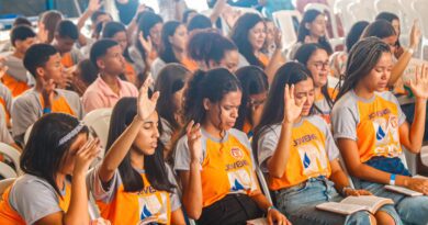 Primeiro dia do 3° Retiro Jovem reúne mais de 100 jovens no CAIC – Imagem: Anderson Siqueira/Mídia AD Chã do Pilar