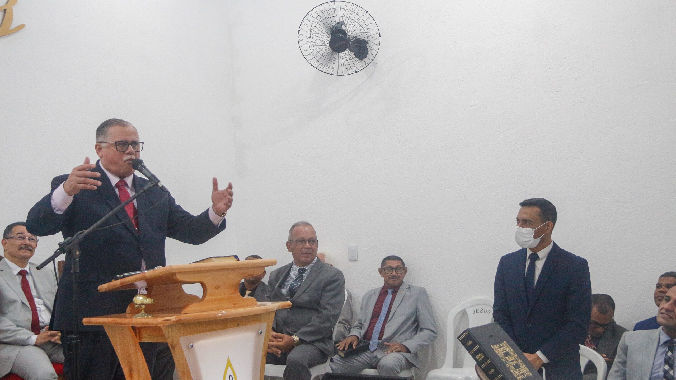 Pastor-presidente participa da inauguração do novo templo da congregação Casas Novas – Imagem: Anderson Siqueira/Mídia AD Chã do Pilar