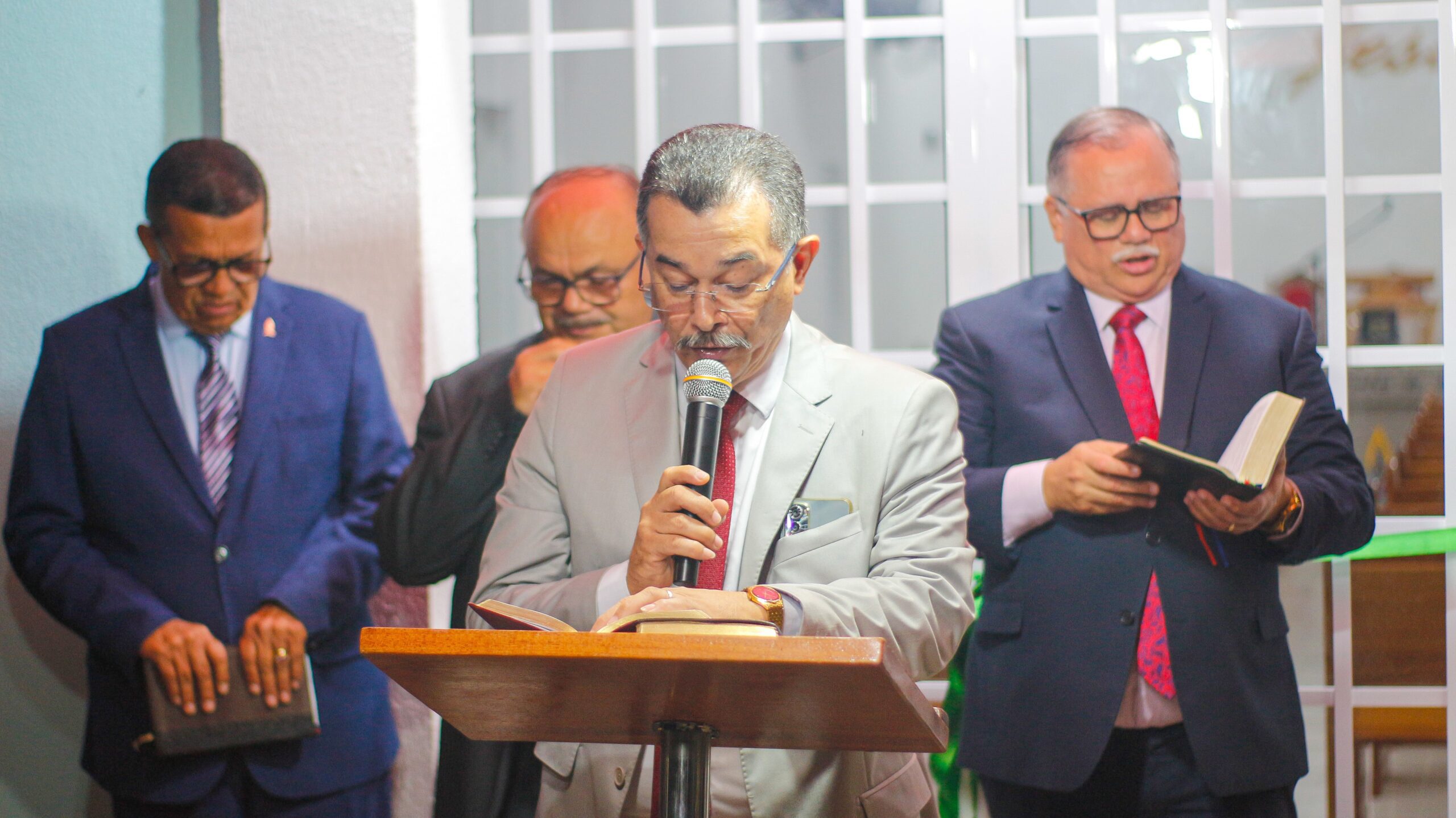 Pastor-presidente participa da inauguração do novo templo da congregação Casas Novas – Imagem: Anderson Siqueira/Mídia AD Chã do Pilar
