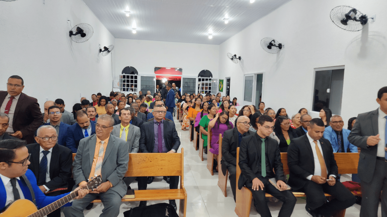 Pastor-presidente participa da inauguração do novo templo da congregação Casas Novas – Imagem: Anderson Siqueira/Mídia AD Chã do Pilar