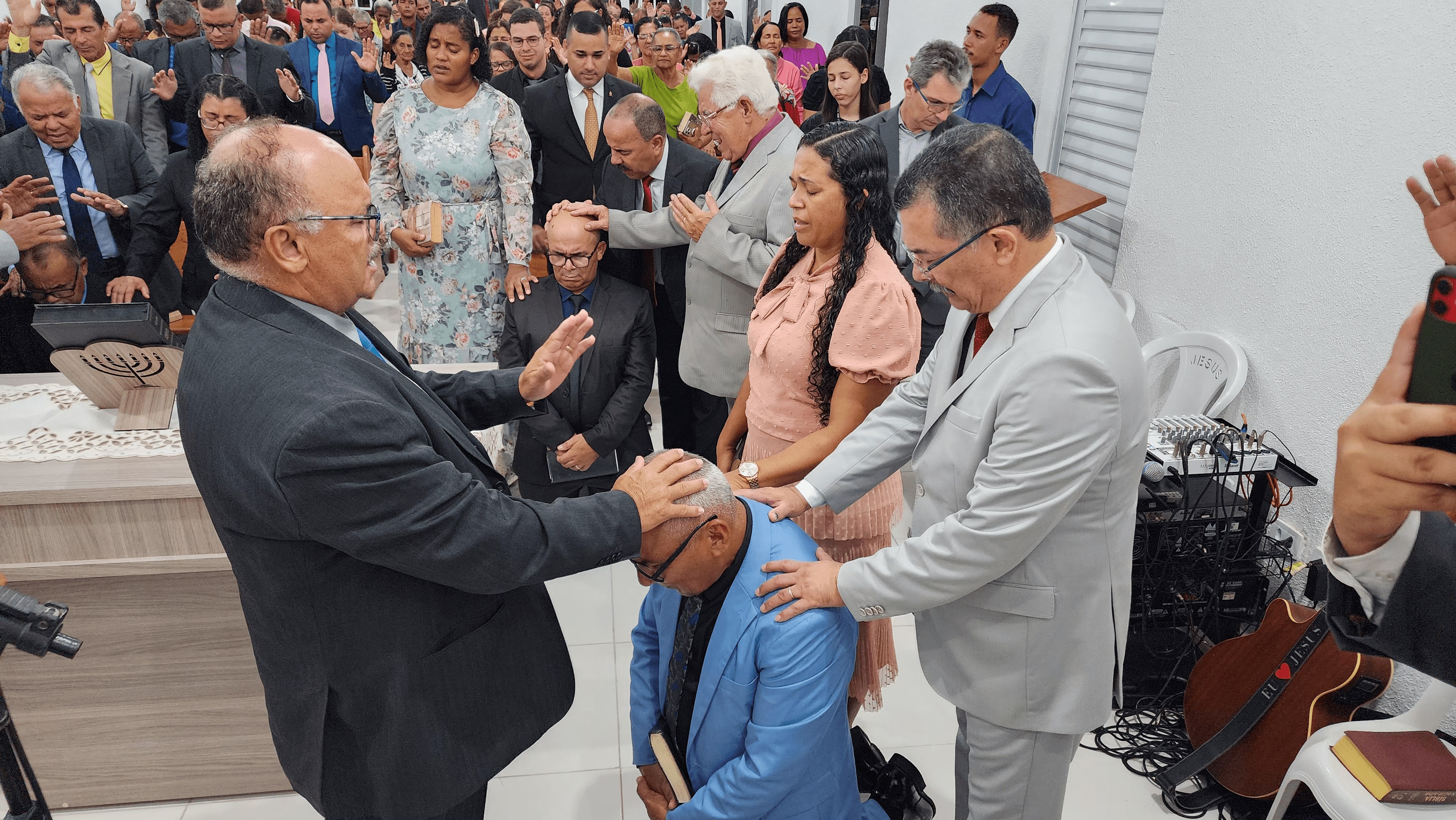 Pastor-presidente participa da inauguração do novo templo da congregação Casas Novas – Imagem: Anderson Siqueira/Mídia AD Chã do Pilar