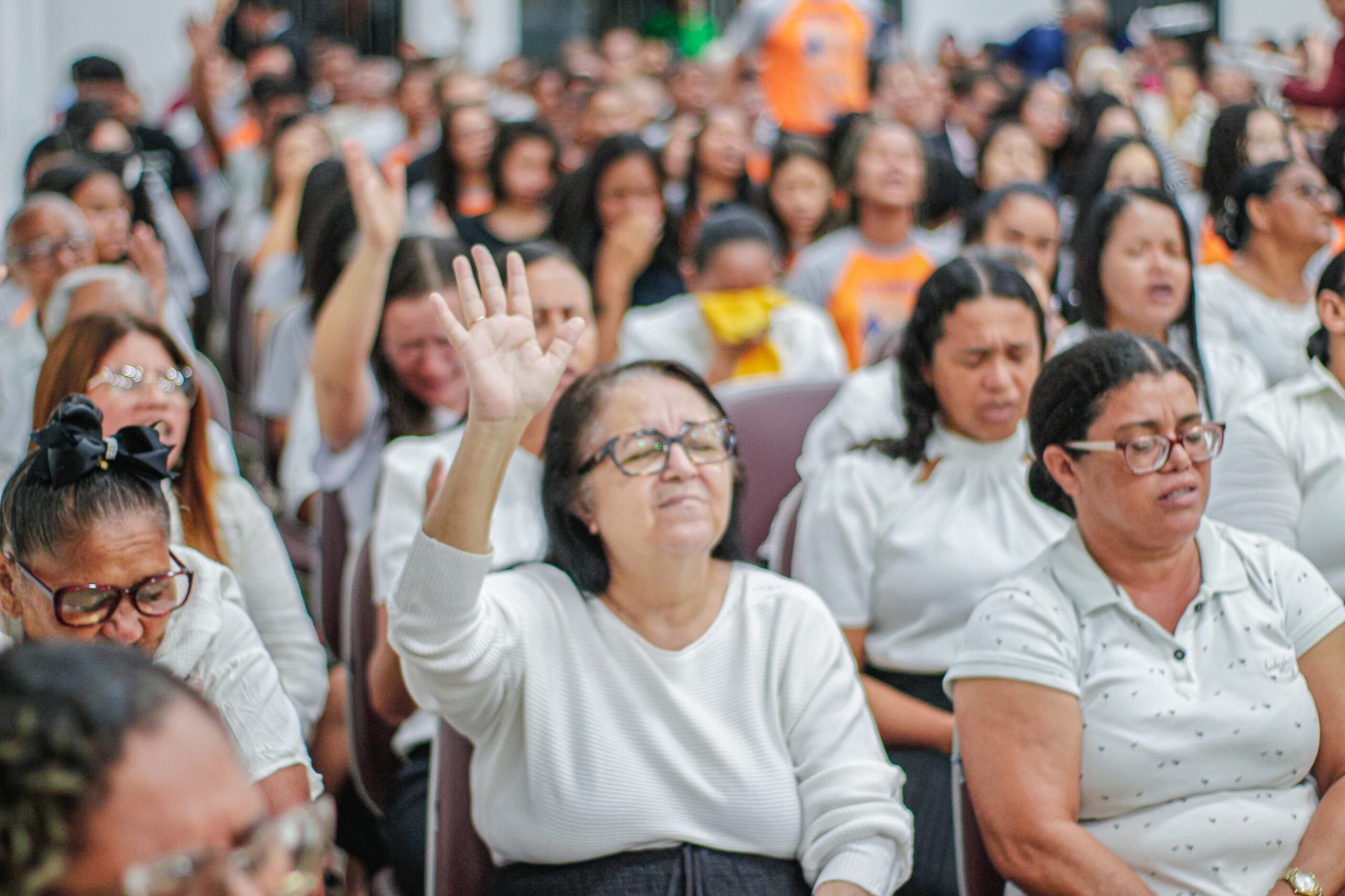 Centenas de pessoas participam da Santa Ceia de maio da AD Chã do Pilar – Imagem: Anderson Siqueira/Mídia AD Chã do Pilar