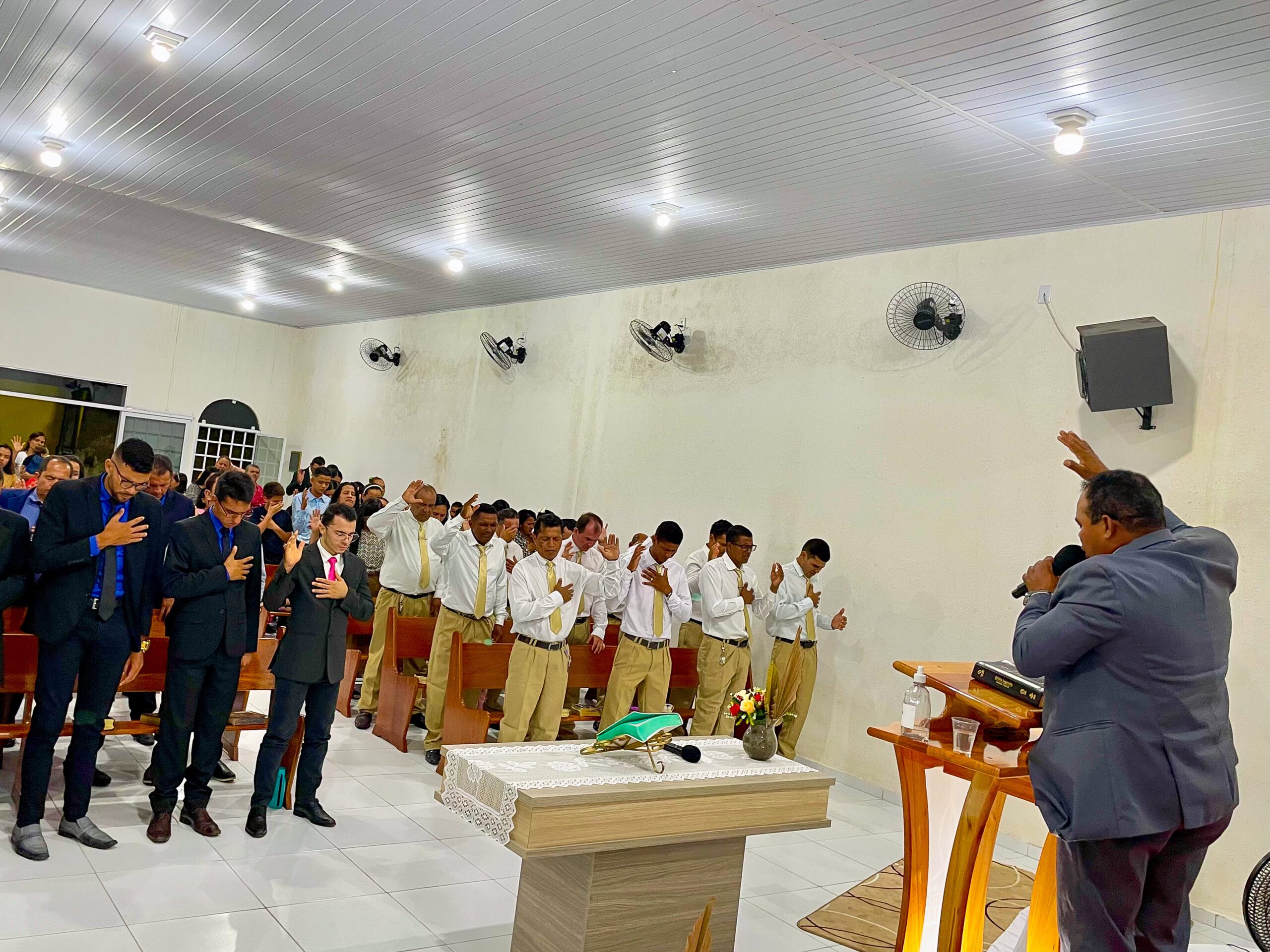 Segundo aniversário do departamento de senhores Gideões de Cristo acontece no Imburí – Imagem: Yara Noemy/Mídia AD Chã do Pilar