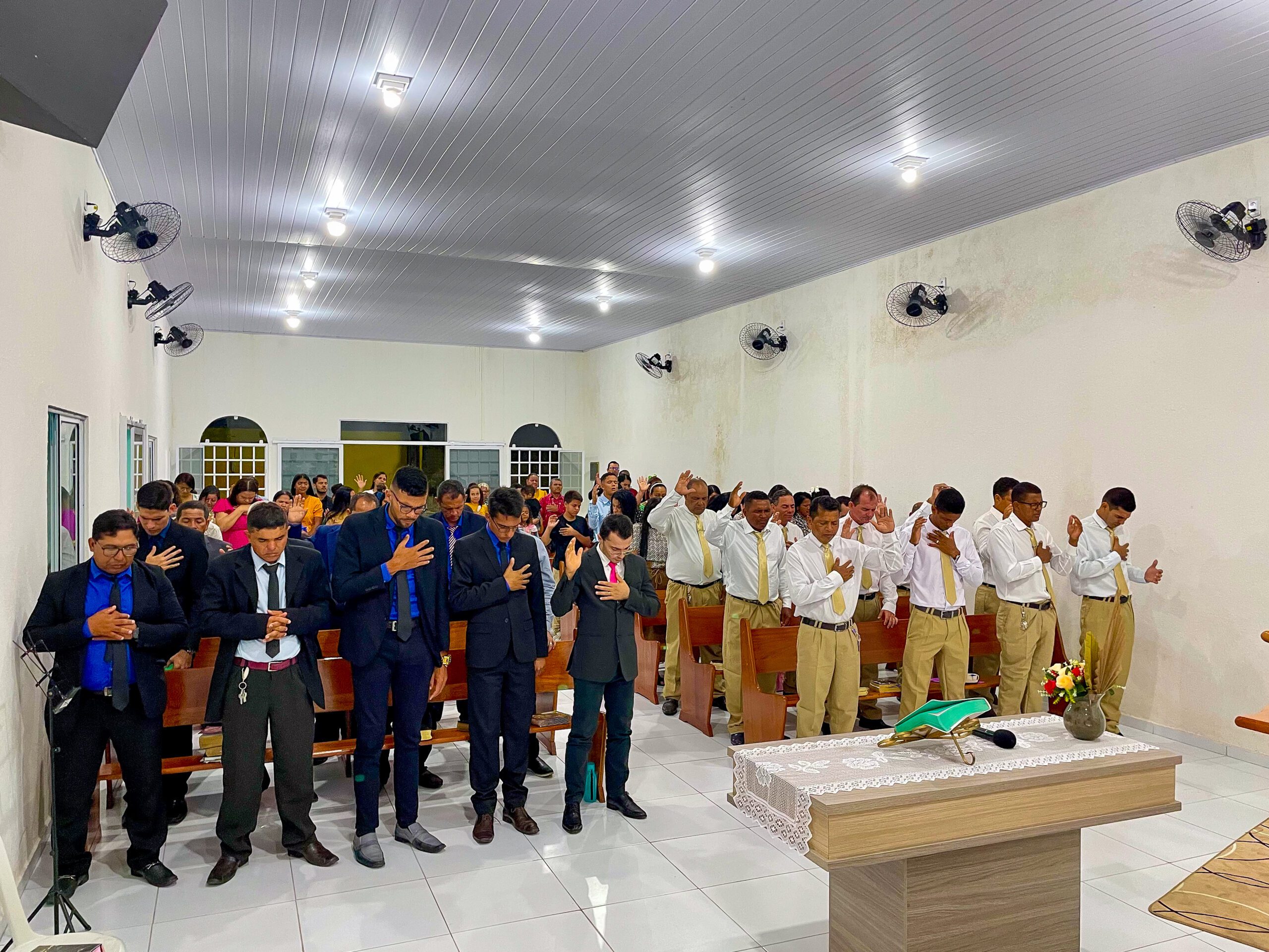 Segundo aniversário do departamento de senhores Gideões de Cristo acontece no Imburí – Imagem: Yara Noemy/Mídia AD Chã do Pilar