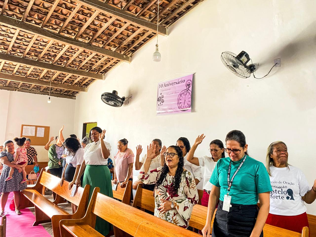 Congregação Nicodemos: departamento de senhoras Rosa de Saron realiza o 10° aniversário – Imagem: Gleyce Stefanny/ADCOM
