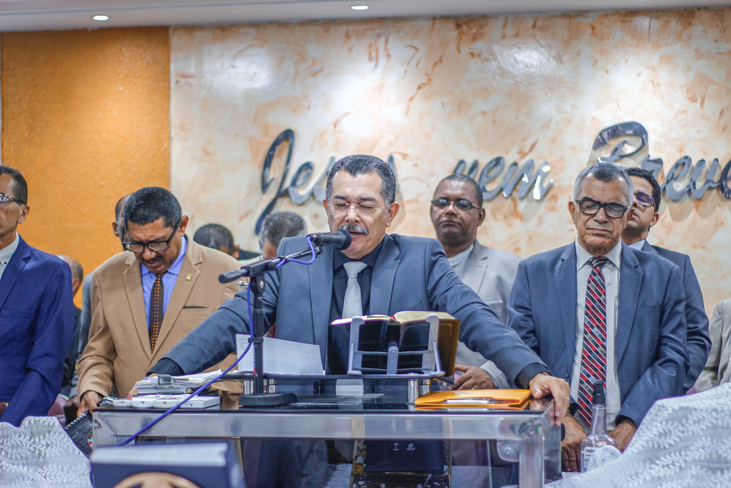 Missionário Pedro Tavares ministra na Santa Ceia de setembro da AD Chã do Pilar – Imagem: Anderson Siqueira/ADCOM