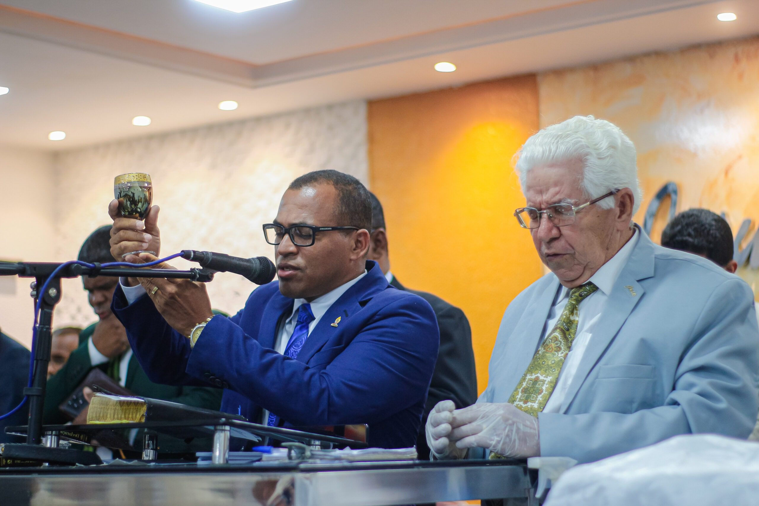 Santa Ceia: pregação enfatiza a esperança cristã e a volta de Cristo – Imagem: Anderson Siqueira/ADCOM