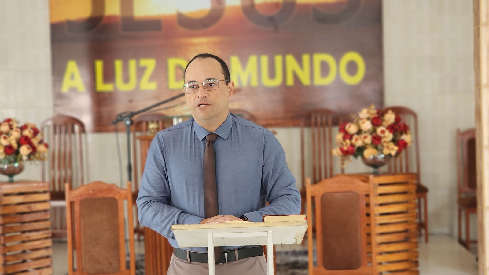 Auxiliar Jackson Quintela, superintendente da Escola Bíblica da AD Chã do Pilar