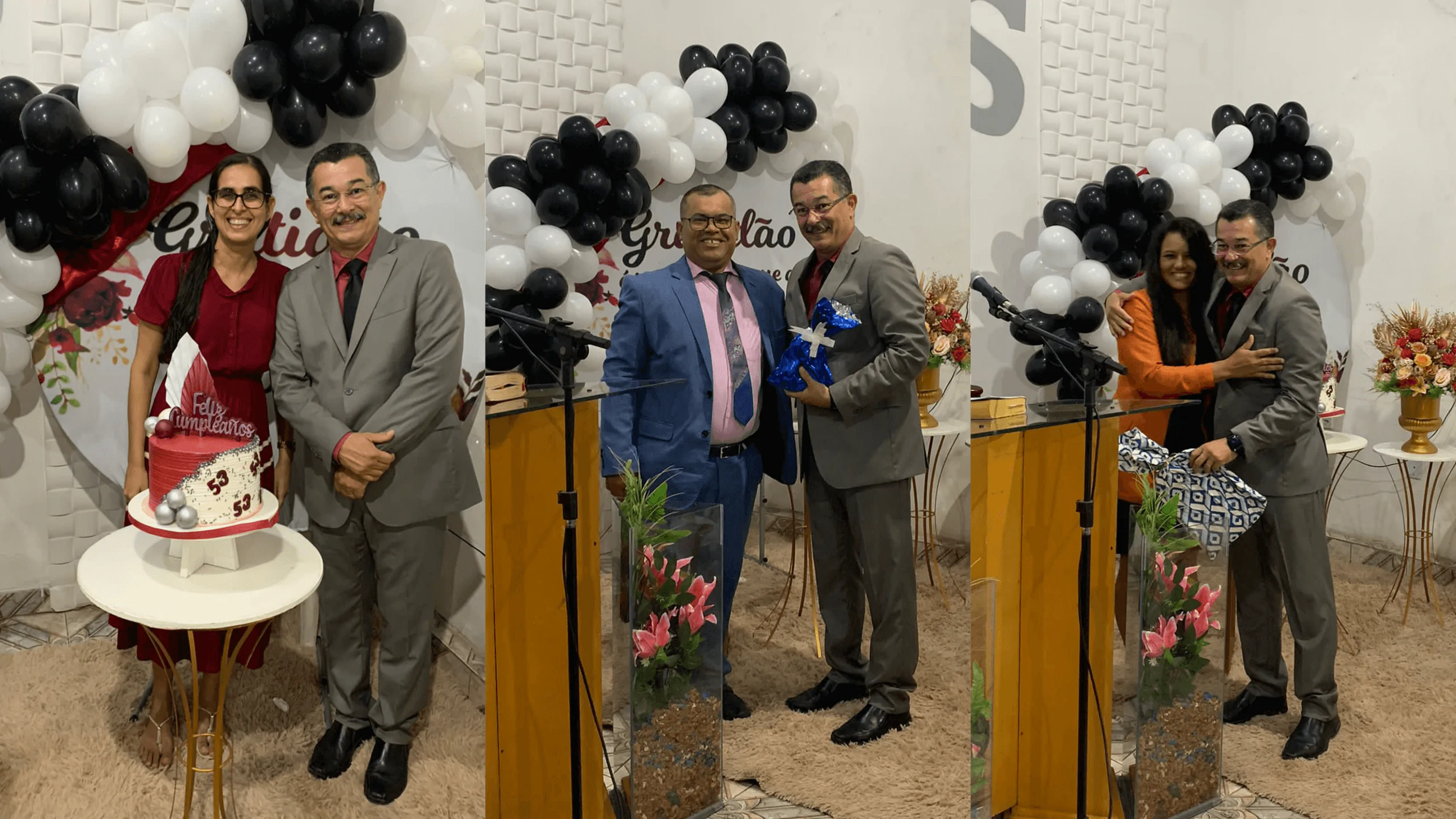 Aniversário do pastor Cláudio no Nicodemos.