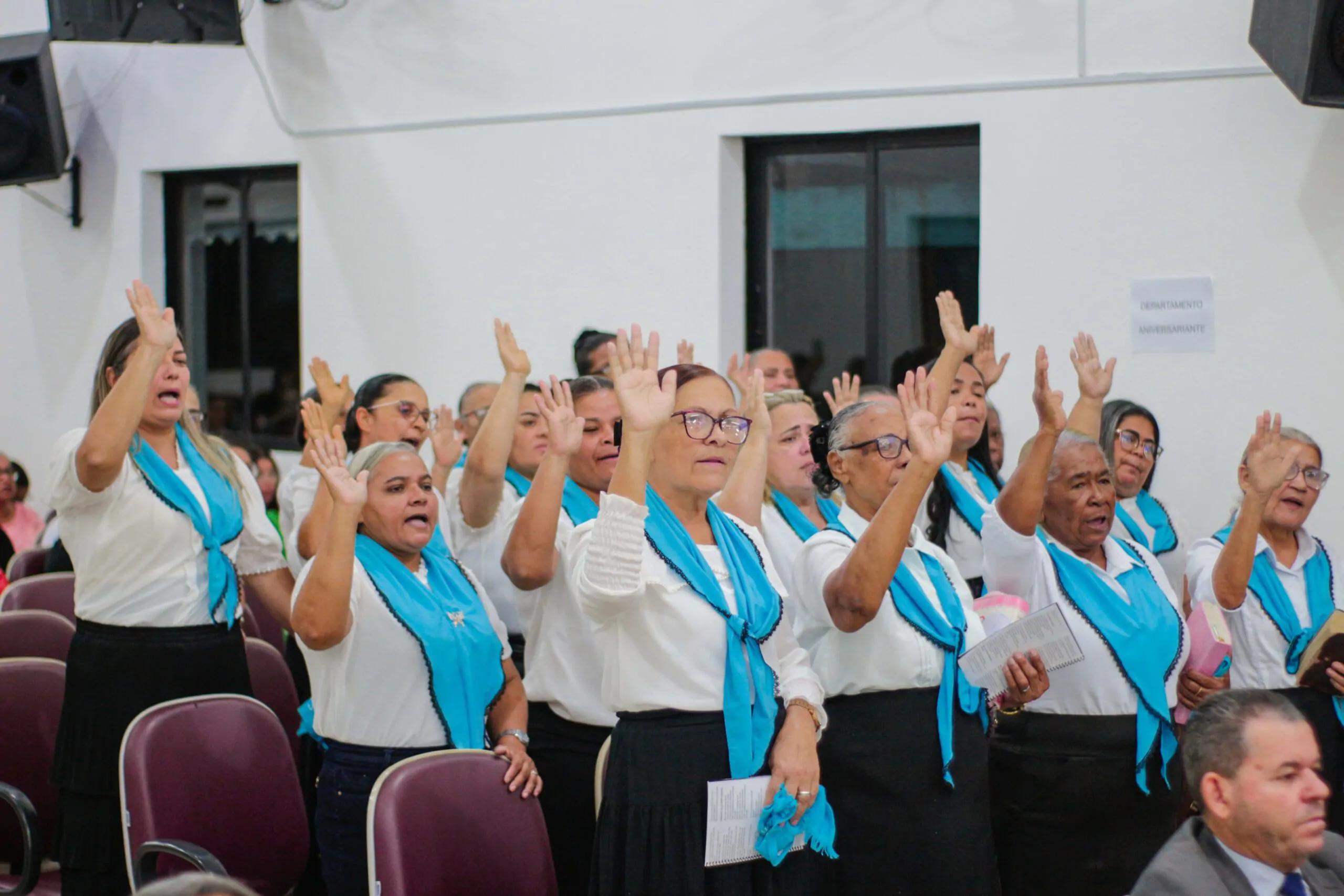 Círculo de oração e consagração das senhoras do templo sede completam 45 anos – Imagem: Anderson Siqueira/Mídia AD Chã do Pilar