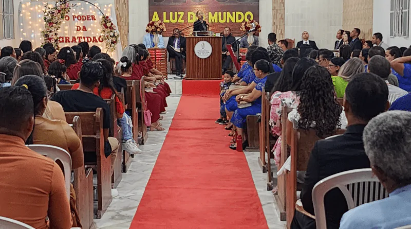 Congregação Santa Luzia celebra 19 anos do departamento de senhoras e do círculo de oração – Imagem: Nataniely Nogueira/Mídia AD Chã do Pilar