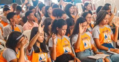 Primeiro dia do 3° Retiro Jovem reúne mais de 100 jovens no CAIC – Imagem: Anderson Siqueira/Mídia AD Chã do Pilar