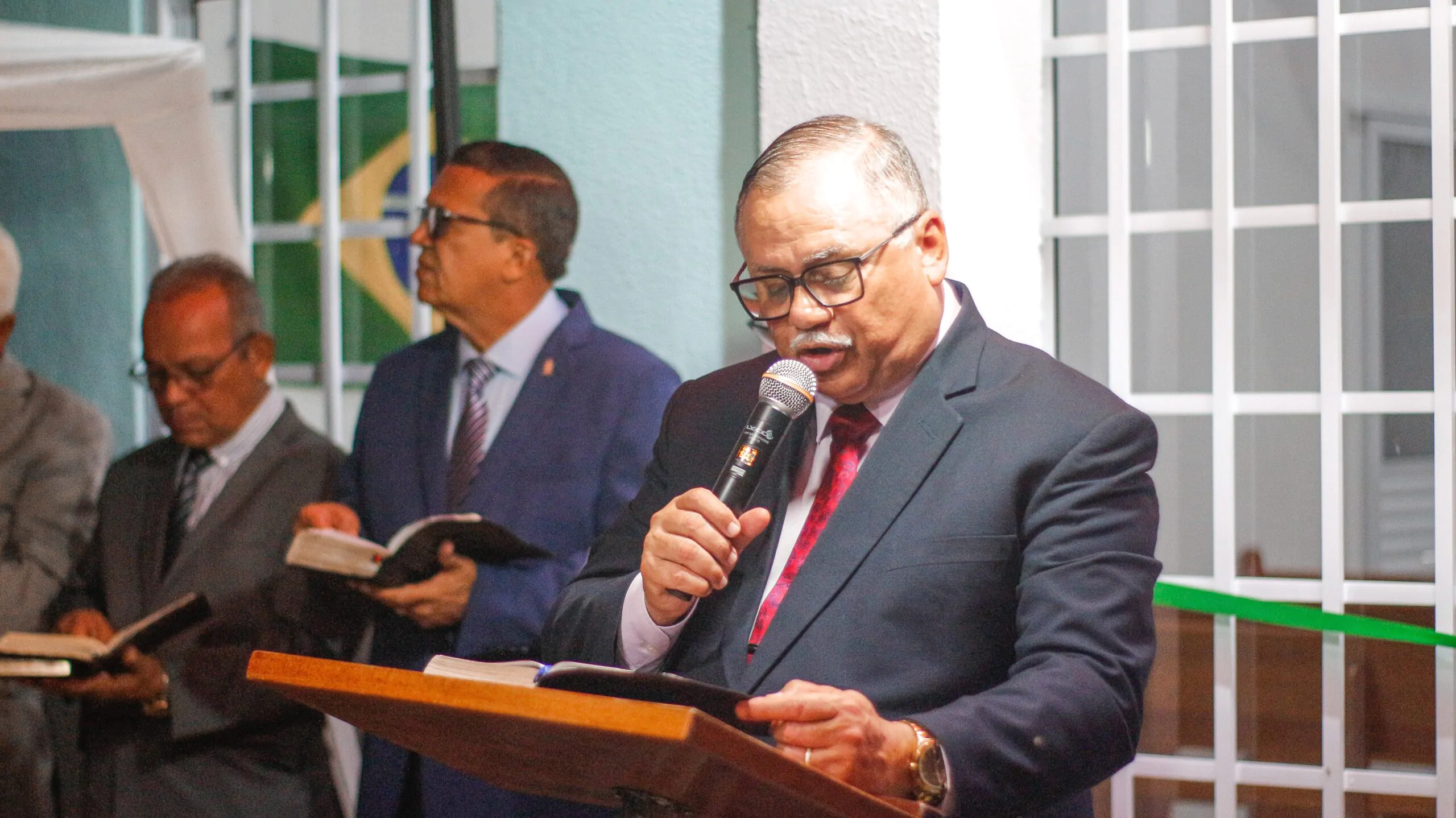 Pastor-presidente participa da inauguração do novo templo da congregação Casas Novas – Imagem: Anderson Siqueira/Mídia AD Chã do Pilar