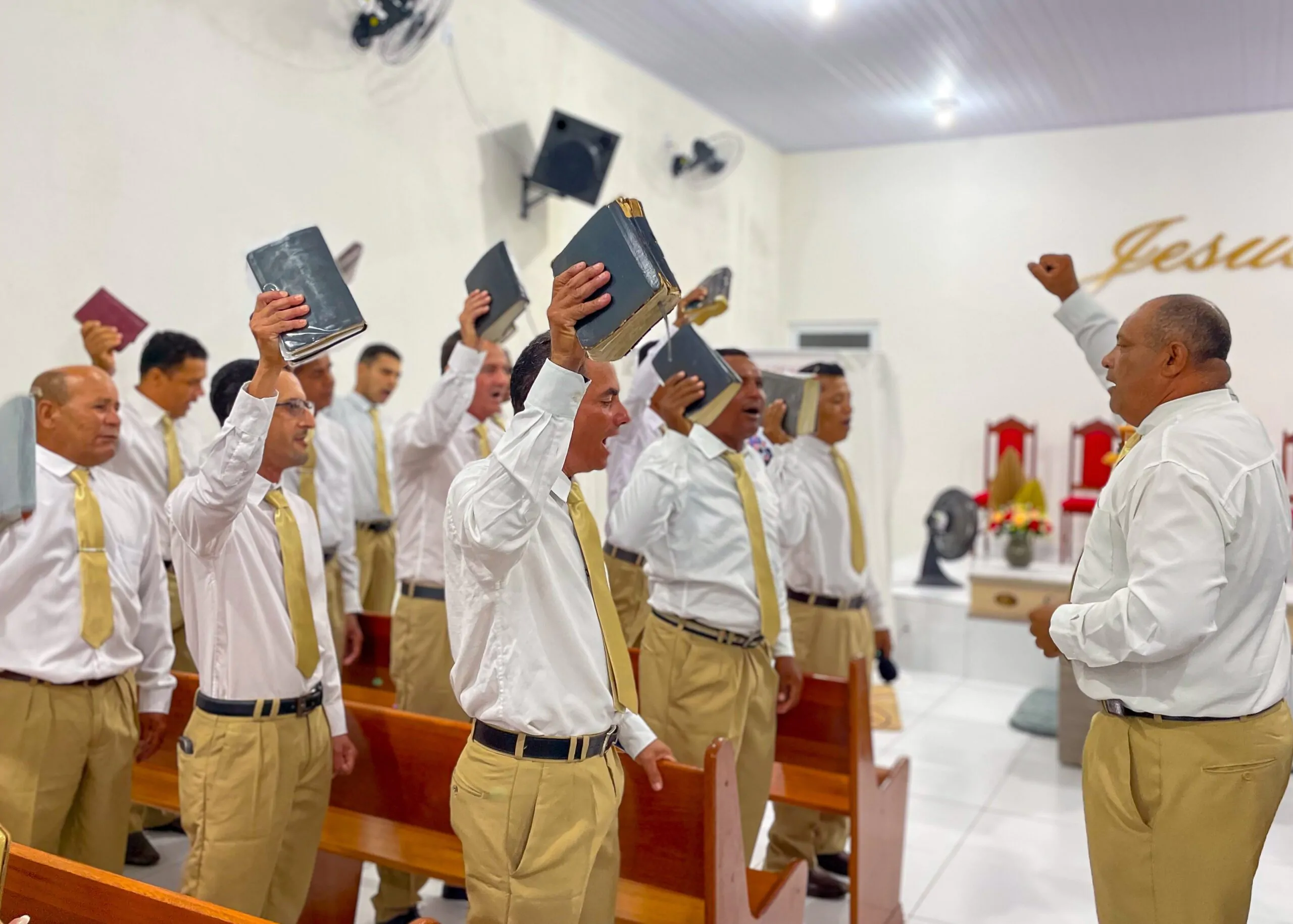 Segundo aniversário do departamento de senhores Gideões de Cristo acontece no Imburí – Imagem: Yara Noemy/Mídia AD Chã do Pilar