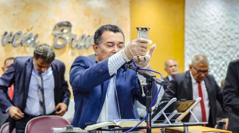 Assembleia de Deus em Chã do Pilar realiza o culto de Santa Ceia do mês de novembro - Imagem: Nataniely Nogueira/ADCOM