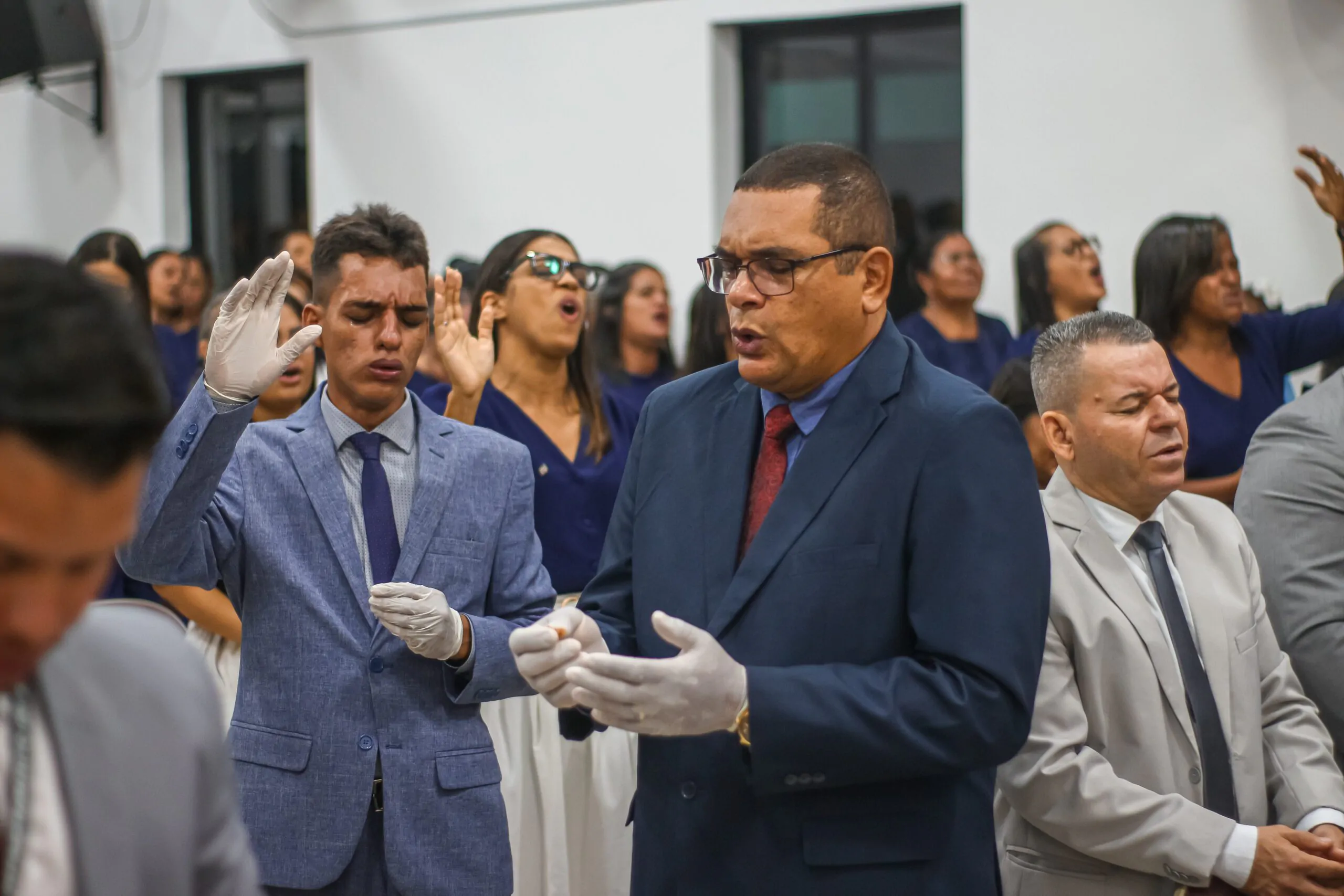 Pastor Pedro Idalino ministra na Santa Ceia de junho da AD Chã do Pilar – Imagem: Anderson Siqueira/ADCOM