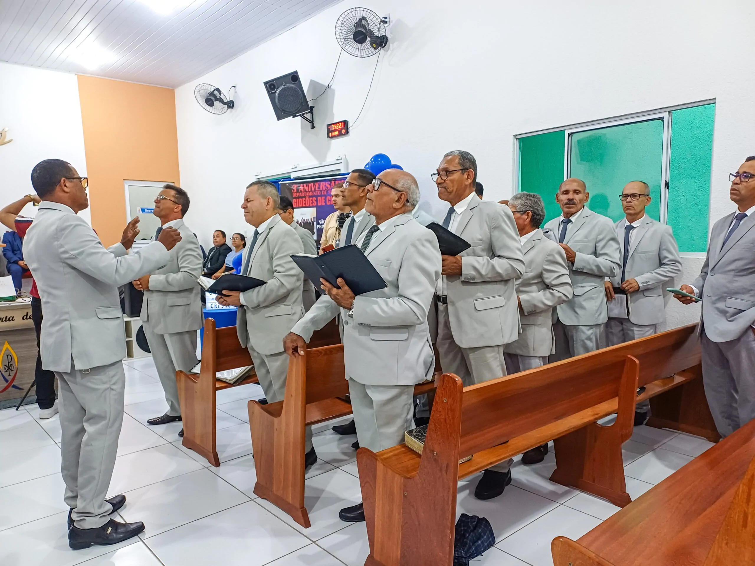 Terceiro aniversário do departamento de senhores Gideões de Cristo acontece no Imburí – Imagem: Eduarda dos Santos/ADCOM